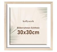 kollyseek cornice per foto 30x30cm vero legno con la strada vetro acrilico cornice per foto in pino con pannello in vetro acrilico anti - rottura cornice per foto in legno Decorazione delle camere