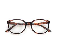 kollyseek Occhiali da lettura Retro rotondo per le donne e gli uomini Occhiali di design con cerniera di primavera (2.0,marrone)