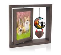 KOLODOGO Cornice commemorativa personalizzata per animali domestici, 10 x 15 cm, rotante in legno, regalo di condoglianze per la perdita di cani e gatti, ricordo del lutto degli animali domestici per