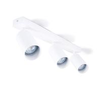 KOLORENO Lampada Alogena da Superficie Viki - Lampada da Parete e Soffitto - Lampada da Parete Faretto GU10 - Lampada da Parete Faretto x3 - Faretto da Soffitto in Metallo - Bianco, 400x168x40 mm