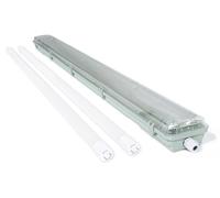 KOLORENO Plafoniera Stagna LED 120 cm con Tubi 2x18W, Neon 6000K Luce Fredda, Lampada Garage da Soffitto per Officina, Magazzino, Cantina, Corridoio, Laboratorio e Locale Tecnico