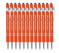 KOLOWKO Biro personalizzate con testo, fino a 1000 penne personalizzate all'ingrosso, scrivete il vostro nome, testo, messaggio 2 in 1 stilo per affari, laurea, anniversario