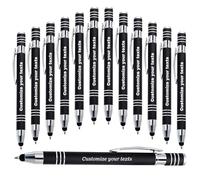 KOLOWKO Penna stilo personalizzata 2 in 1, fino a 1000 penne personalizzate all'ingrosso per scrivere il vostro nome, testo, messaggio 2 in 1 penna a sfera per affari, laurea, anniversario