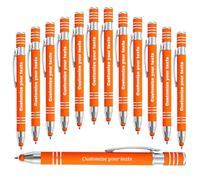 KOLOWKO Penna stilo personalizzata 2 in 1, fino a 1000 penne personalizzate all'ingrosso per scrivere il vostro nome, testo, messaggio 2 in 1 penna a sfera per affari, laurea, anniversario