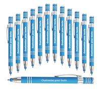 KOLOWKO Penna stilo personalizzata 2 in 1, fino a 1000 penne personalizzate all'ingrosso per scrivere il vostro nome, testo, messaggio 2 in 1 penna a sfera per affari, laurea, anniversario