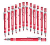 KOLOWKO Penna stilo personalizzata 2 in 1, fino a 1000 penne personalizzate all'ingrosso per scrivere il vostro nome, testo, messaggio 2 in 1 penna a sfera per affari, laurea, anniversario