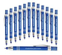 KOLOWKO Penna stilo personalizzata 2 in 1, fino a 1000 penne personalizzate all'ingrosso per scrivere il vostro nome, testo, messaggio 2 in 1 penna a sfera per affari, laurea, anniversario