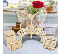 KOLOWKO Sostituzione del Libro degli Ospiti per Matrimoni in Legno Personalizzato, Scatola per Libro degli Ospiti in Legno, Libro degli Ospiti in Stile Rustico Unico, Adatto a Vari Eventi di Festa