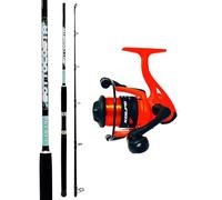 kolpo combo da pesca fondo spinning carpa luccio storione siluro con canna due sezioni + mulinello e filo