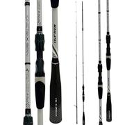 Kolpo Kinetrix Spin Canna da Pesca Spinning in Carbonio Alto Modulo, 2 Pezzi (2,43 mt - 6/25 gr)