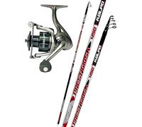 kolpo kit combo da pesca in mare lago con galleggiante bombarda o fondo con canna 4.50 mt e mulinello