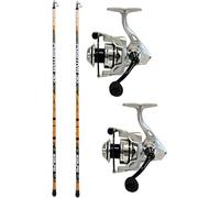 Kolpo kit da pesca bolognese con 2 canne telescopiche 3 mt + 2 mulinelli - adatte alla pesca in mare lago e dalla barca