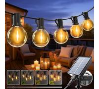 kolpop Catena Luminosa Esterno Solare 10M/33FT Luci Solari da Giardino, Dimmable Lucine Esterno Energia Solare con 8 Modalità, Impermeabile Illuminazione per Balcone Feste Patio