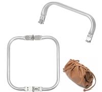 KOLZEMV 2 PCS Borsa a Forma di U Manico Interno Bacio Chiusura a Chiusura Telaio Borsa in Alluminio Manico Borsa Cornice per Borsa Frizione Artigianato Progetti Fai da Te 160*85mm fettuccia per borse