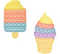 KOLZEMV 2 pcs Push and Pop Bubble Sensory Fidget Toy, popit, pop it, Silikon Sensorisches Zappeln Spielzeug, Angst Relief Finger Toys Autismus for ADHS Squeeze Toys