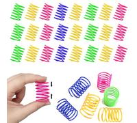KOLZEMV 30 pezzi giocattoli per gatti, in plastica creativa, giochi per gatti, a spirale, a spirale, giocattolo con molle a spirale, per animali domestici, giocattolo con molle a spirale colorata