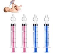 KOLZEMV 4 Pcs Irrigatore Nasale, siringa per lavaggi nasali bambini, Aspiratore Nasale per Bambini, 10 ml Aspiratori Nasali Riutilizzabile, Portatile Irrigatori Nasali, Pulitore Nasale Sicuro