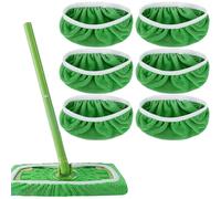 KOLZEMV 6 Pezzi Panni per Lavapavimenti Kit,25,4x11,5cm Bastone Sweeper Mop Pavimenti Panni per Scopa, Riutilizzabile Panni Umidi,per Tutti I Tipi Di Pavimento,panni catturapolvere