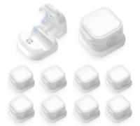 KOLZEMV Portacavi Magnetico con Clip, 10 Pezzi Organizzatore di Cavi per Scrivania, clip per cavi, Supporto da Muro per Cavi, Serracavi Autoadesivo per Scrivania, Comodino, Cavi di Ricarica, USB