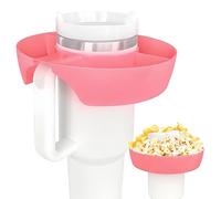 KOLZEMV Stanley Cup 30 oz/40 oz Ciotola per Spuntini, Riutilizzabile grande capacità Stanley Cup 30 oz/40 oz Nonpareil Snack Tray, Anello non pareil Stanley Cup Accessory (rosa)