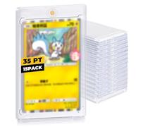 KOMABLEN 15 Pezzi Carte Cornici Acriliche, 35PT Trasparente Espositore Carte, Protezione UV Magnetic Trading Card Holder, Rigida per Collezionabili per Magic, MTG, Sport