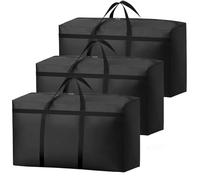 KOMABLEN 3pz.100L Grande Borsa Portaoggetti, 600D Oxford Impermeabile Borse Trasloco, Borsone da Viaggio con Cerniera e Manici, Borse Trasloco per Vestiti, Stagionale, Trapunte, Coperte