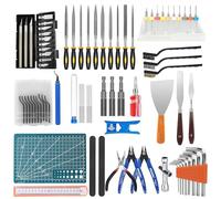 KOMABLEN 84 Pezzi Kit Modellismo, Attrezzi per Modellismo Per Pulizia Degli Ugelli, Kit per Modellismo Accessori Stampante 3d per Tappetino da Taglio, Sbavatore, Incisione, Strumenti di Finitura