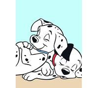 Komar 101 Dalmatiner Cuddle - Decorazione da parete per cameretta dei bambini, 30 x 40 cm (larghezza x altezza), senza cornice, WB004-30 x 40 cm