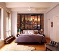 'komar 8 - 882 foto carta da parati in carta "Brooklyn Brick, dimensione: 368 x 254 cm (larghezza x altezza), 8 pezzi, compreso il materiale per, made in Germany, bunt