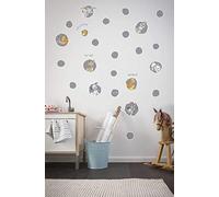 Komar 14731h Adesivi Decorativi Scritta A Simple Start, Dimensioni, Motivo: Dalmata, Jumbo, cameretta dei Bambini, Decorazione da Parete, Fantasia Multicolore, 100 x 70 cm (Breite x Höhe)