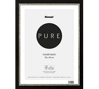 Komar BI-3040-EL-B - Cornice portafoto in legno, 30 x 40 cm, in plastica trasparente infrangibile, vetro acrilico, colore: Nero/Oro