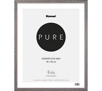 Komar BI-4050-CS-GR - Cornice portafoto in legno, stile country, 40 x 50 cm, con plastica infrangibile e vetro acrilico, colore: grigio