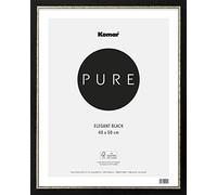 Komar BI-4050-EL-B - Cornice portafoto in legno, 40 x 50 cm, con vetro acrilico infrangibile, colore: Nero/Oro
