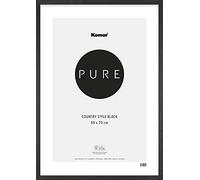 Komar BI-5070-CS-B - Cornice portafoto in legno Country Style nero, 50 x 70 cm, con plastica infrangibile e vetro acrilico ad alta trasparenza, colore nero