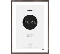 Komar BI-5070-ST-GR - Cornice portafoto in legno grigio pietra, 50 x 70 cm, con cornice da parete in plastica trasparente infrangibile e vetro acrilico