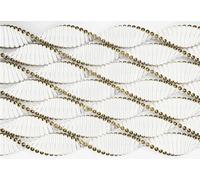 Komar Carta da parati di alta qualità Twist, dimensioni 368 x 254 cm (larghezza x altezza), 8 pezzi, con colla inclusa, Made in Germany, bianco, oro, 8-205