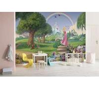 Komar Carta da parati fotografica in tessuto non tessuto, Dinsey Princess Rainbow, dimensioni 336 x 240 cm, cameretta dei bambini, ragazza, principessa, fiaba, 7 corsie, larghezza del nastro 50 cm