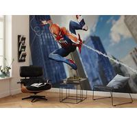 Komar Carta da parati fotografica in tessuto non tessuto, motivo: Spider-Man Attack, dimensioni 400 x 250 cm, per cameretta dei bambini, carta da parati