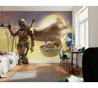 Komar Carta da parati fotografica in tessuto non tessuto, motivo: Star Wars The Mandalorian and Grogu Mission, dimensioni: 350 x 250 cm, carta da parati per bambini