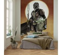 Komar Carta da parati fotografica in tessuto non tessuto, motivo: Star Wars The Mandalorian and Grogu, dimensioni 200 x 250 cm, per cameretta dei bambini
