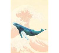 Komar Carta da parati fotografica in tessuto non tessuto - Whale Voyage - Dimensioni: 200 x 280 cm (larghezza x altezza), oceano, balena, marino, cameretta dei bambini, IAX4-0012