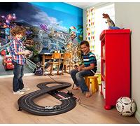 Disney Auto Murale Cameretta Bambini Foto Parati + Adesivo Saetta Mcqueen