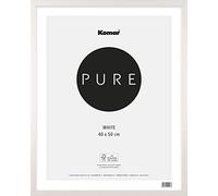 Komar Cornice portafoto in Legno Bianco, 40 x 50 cm, con Vetro Acrilico Altamente Trasparente