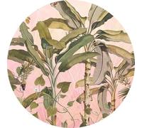 Komar D1-029 Carta da Parati Fotografica autoadesiva e Rotonda, Rosa, Verde, Größe: 125 x 125 cm