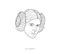 Komar - Decorazione da Parete per cameretta dei Bambini, Motivo: Star Wars Classic Force Faces Leia, Disponibile in 3 Misure, Multicolore, WB101-40x50
