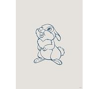 Komar Dipinto murale Hey Thumper - Dimensioni: 30 x 40 cm - Poster stampa artistica decorazione soggiorno camera da letto Disney