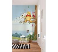 Komar Disney Winnie the Pooh Tree Baby, carta da parati per bambini, da parete, per cameretta dei bambini, decorazione 4-4116, carta colorata, dimensioni: 184 x 254 cm (larghezza x altezza), 4 pezzi