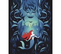 Komar Disney Ariel Ursula - Decorazione da parete per cameretta dei bambini, dimensioni: 40 x 50 cm