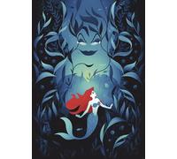 Komar Disney Ariel Ursula - Decorazione da parete per cameretta dei bambini, dimensioni: 50 x 70 cm