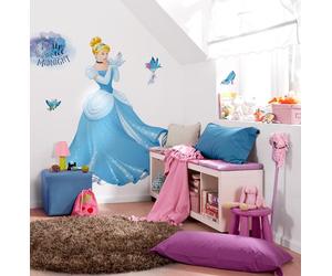 Komar Disney Cenerentola XXL - Carta da parati autoadesiva e sagomata in tessuto non tessuto, dimensioni: 127 x 200 cm, per cameretta dei bambini, ragazza, principessa, taglia vita
